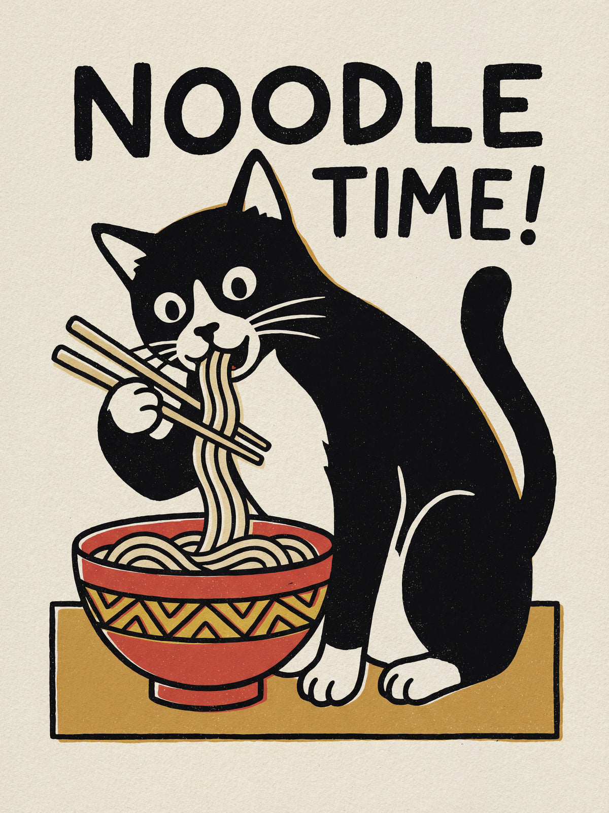 Noodle Time Cat | Canvas