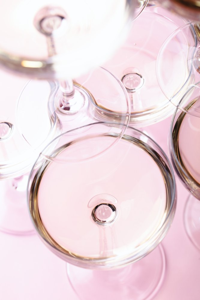 Soft Pink Champagne Glasses | Canvas