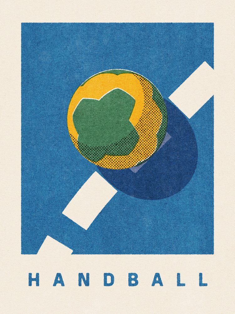 Retro Handball Action | Canvas