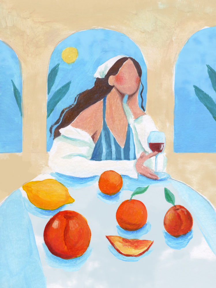 Girl with Peaches | Poster