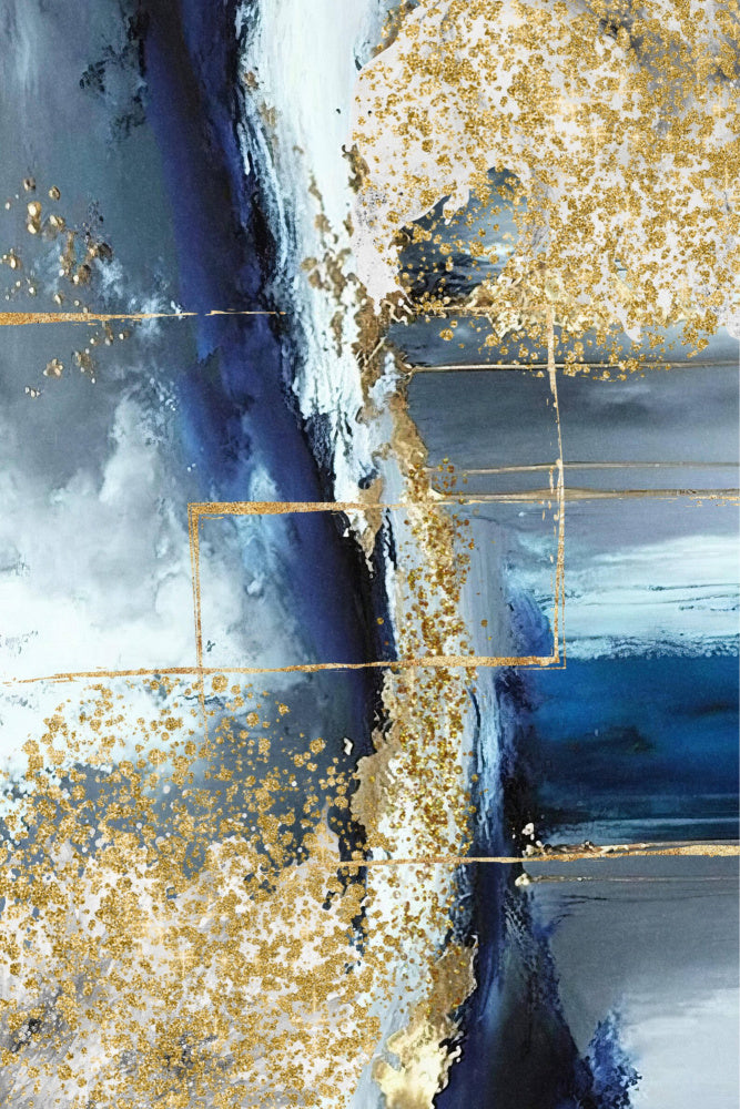 Glimmering Blue Abstract | Poster