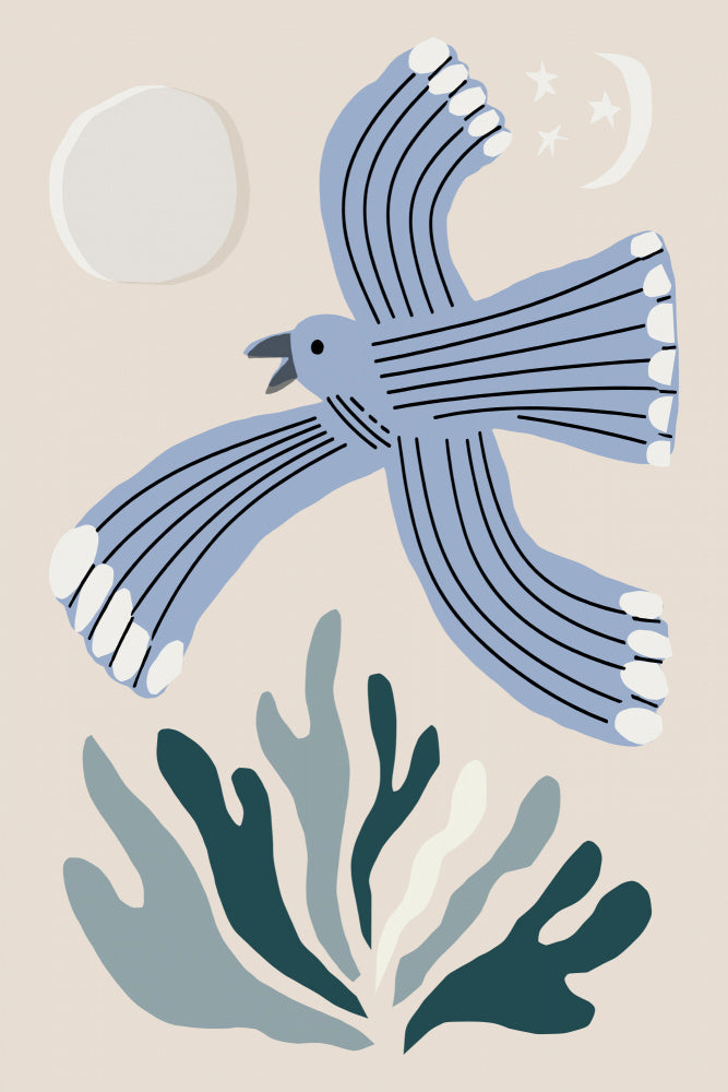 Blue Bird Night Flight | Poster
