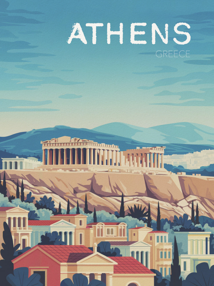 Athens Acropolis Vista | Canvas