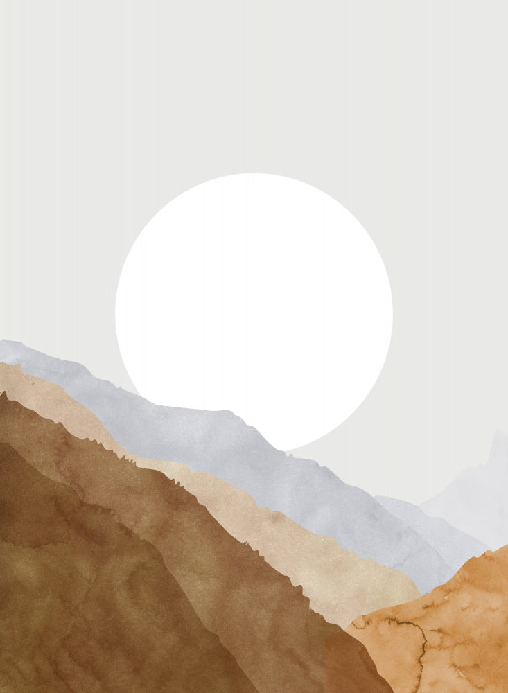 Watercolor Mountain Horizon | Canvas