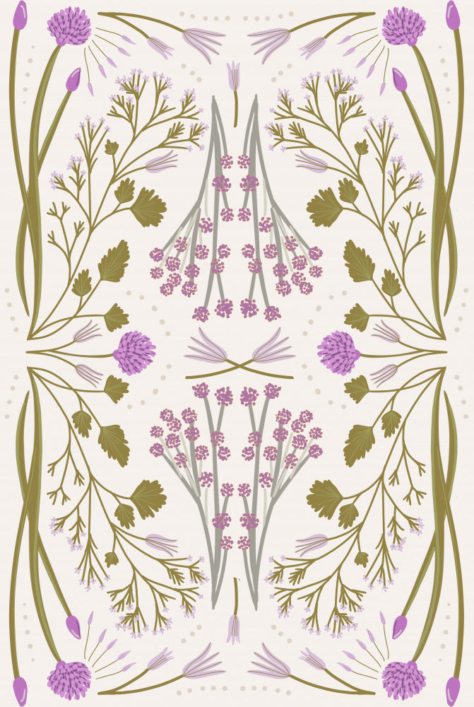 Folk Mirrored - Blue and Green | Canvas