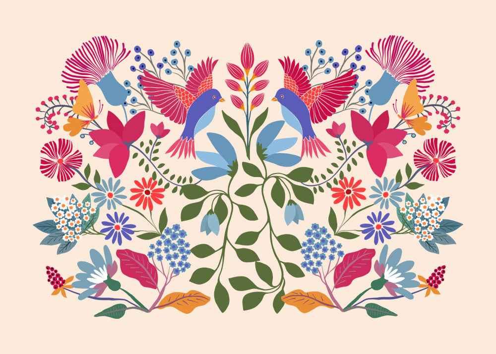 Bohemian Floral Birds | Canvas