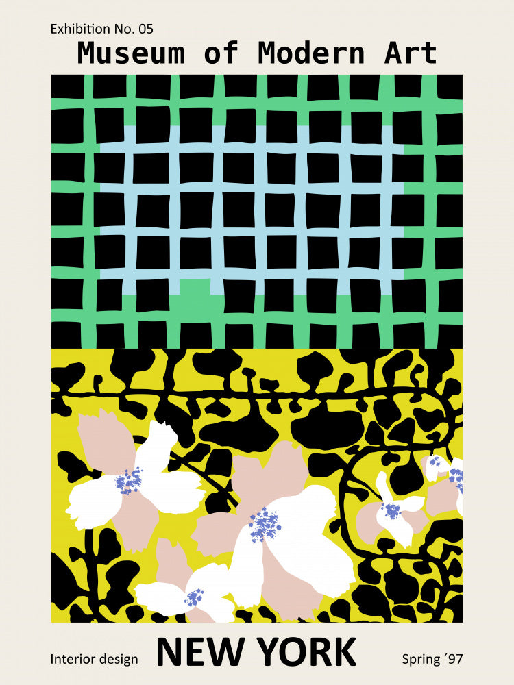 Vibrant Abstract Floral Grid | Poster