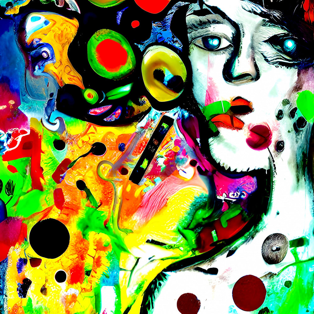 Vibrant Abstract Face | Canvas