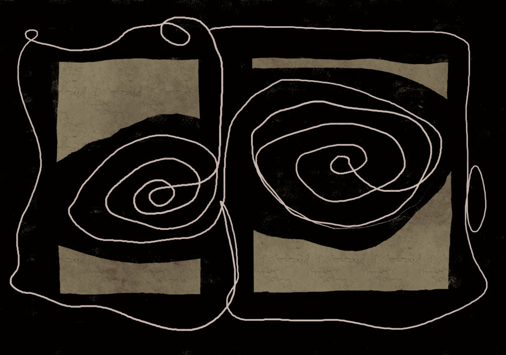 Dark Abstract Spirals | Canvas