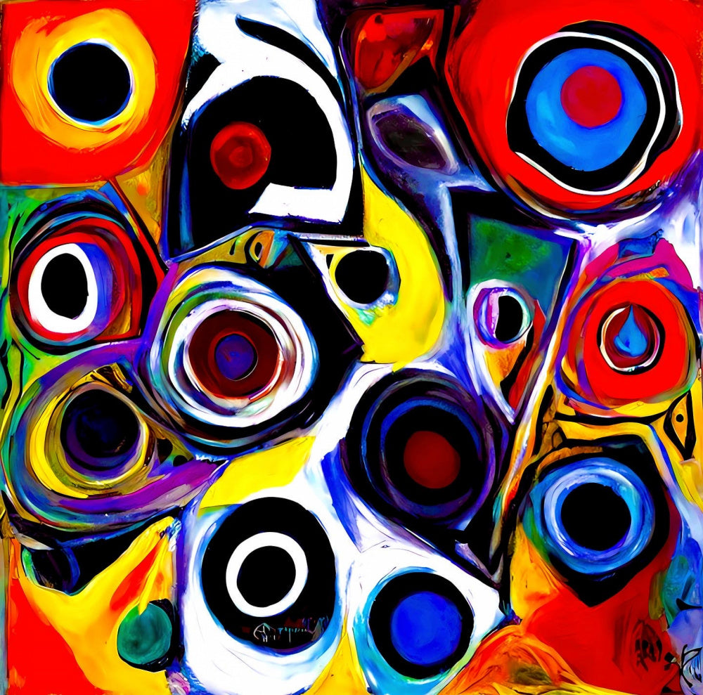 Vibrant Abstract Circles | Canvas
