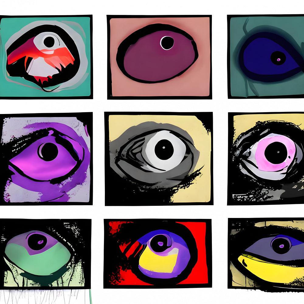 Colorful Abstract Eyes | Canvas