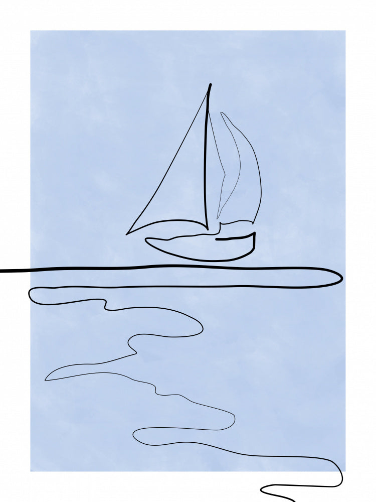 Serene Sailboat Horizon | Poster