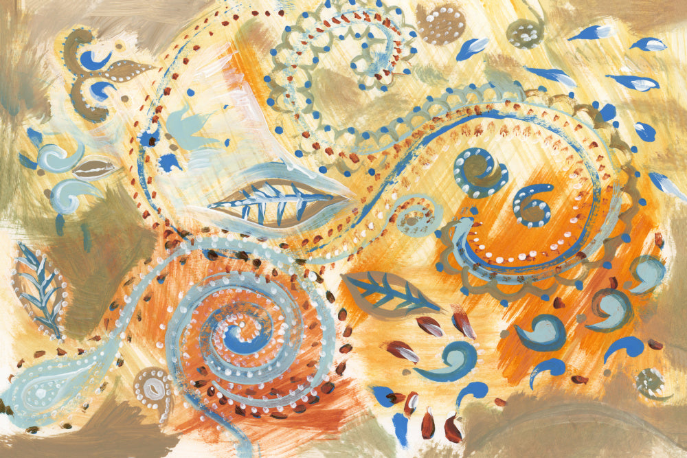 Vibrant Bohemian Paisley Swirls | Poster