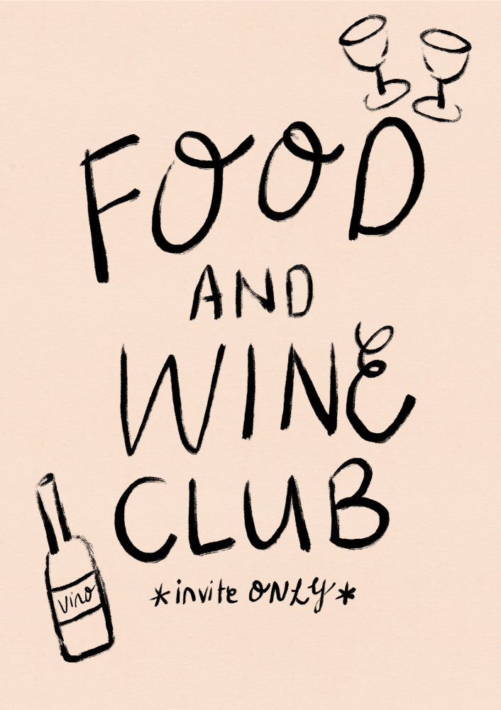 Food Wine Club Invite | Canvas