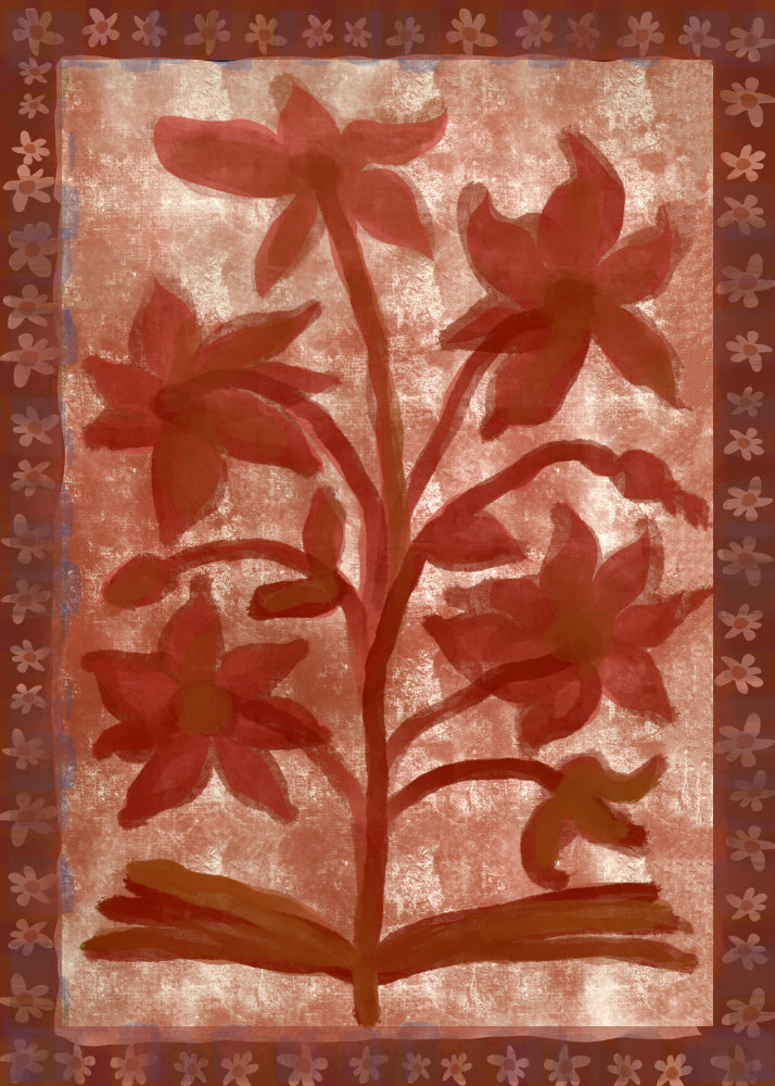 Painterly Red Blooms | Poster