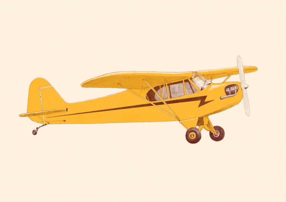 Yellow Vintage Airplane | Canvas