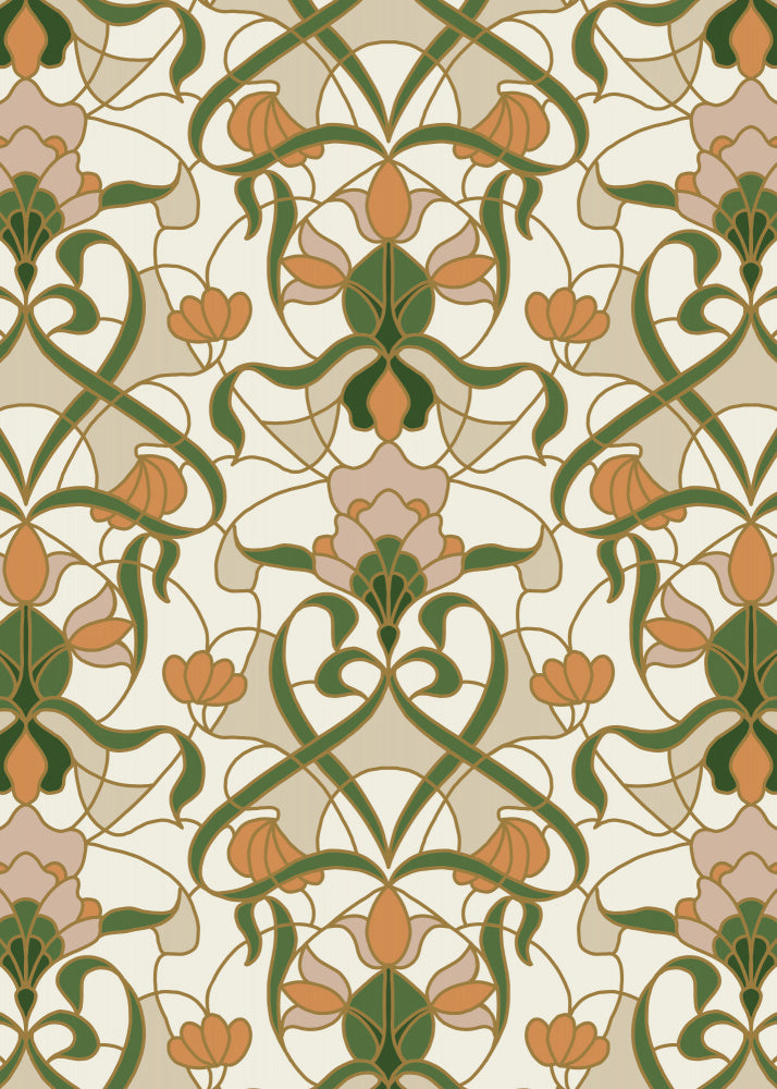 Art Nouveau Floral Pattern | Canvas