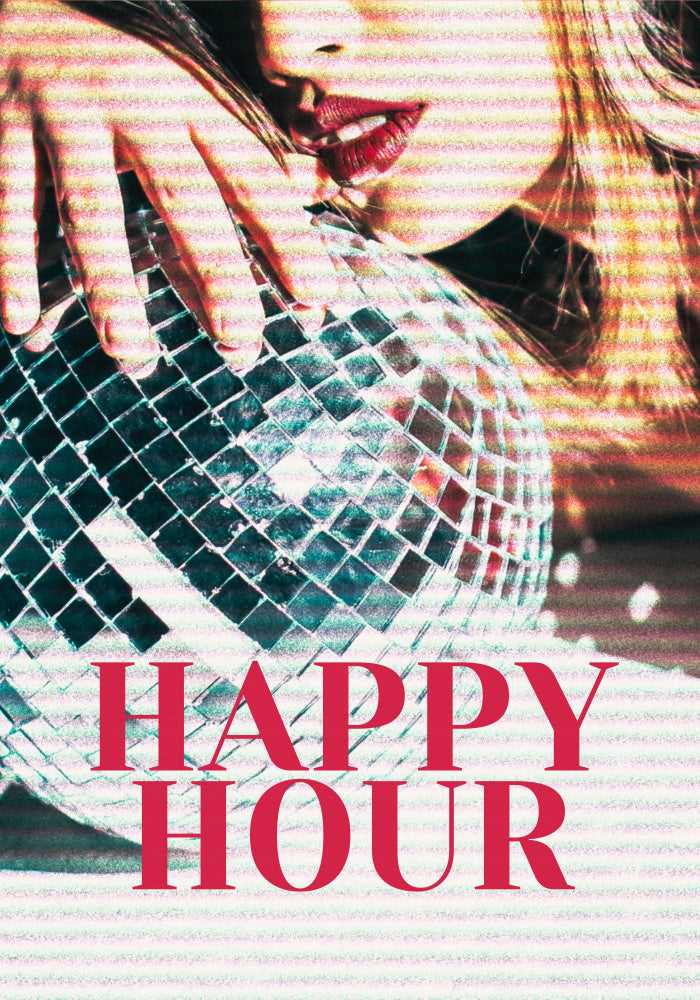 Woman with a Disco Ball | Poster