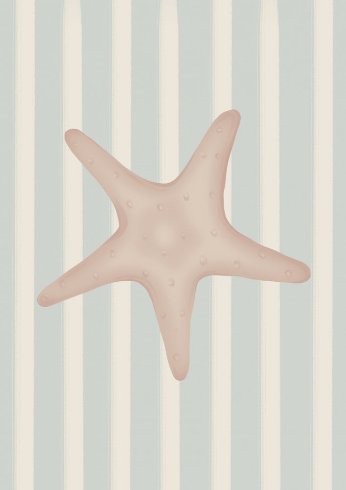 Coastal Starfish Stripes | Poster