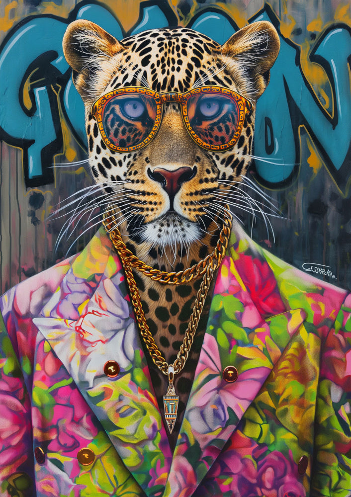 Stylish Leopard Graffiti | Poster