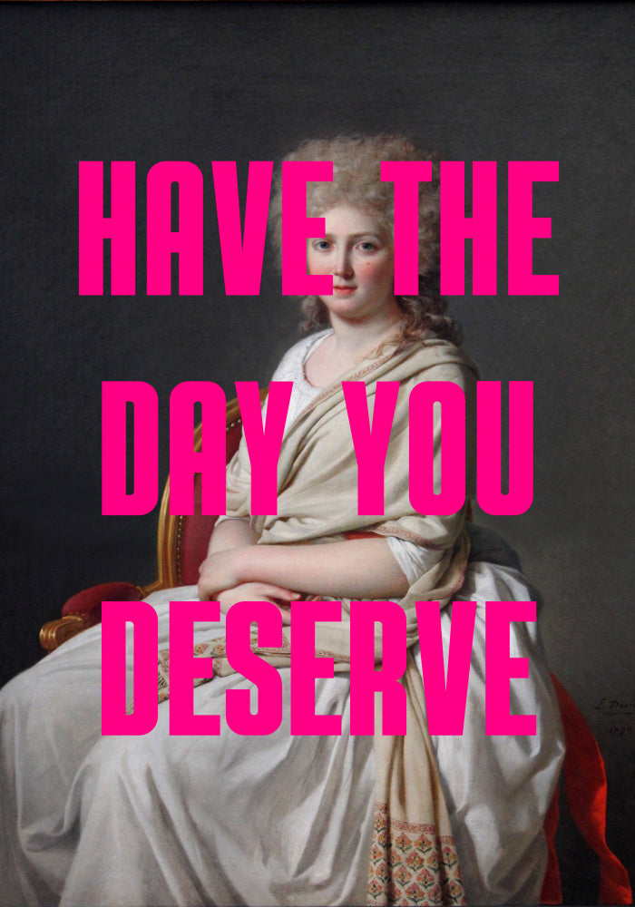 Sassy Pink Text Portrait | Poster