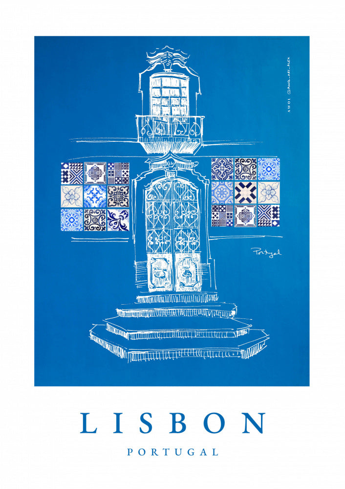 Lisbon Azulejo Facade | Poster