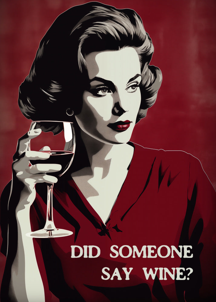 Retro Wine Woman | Canvas