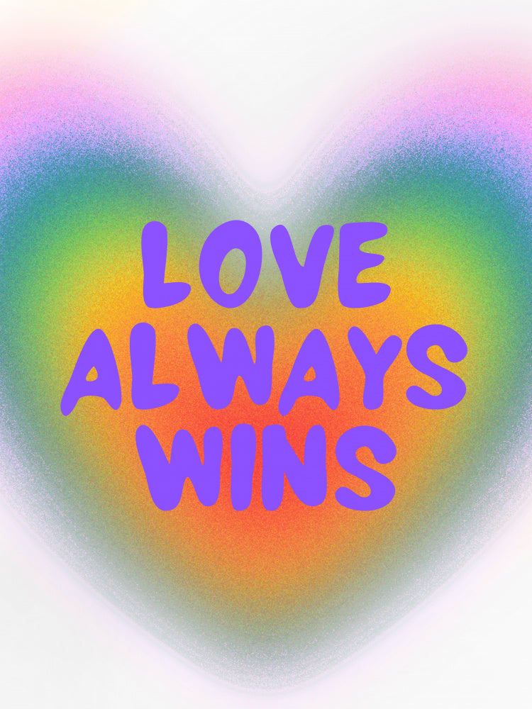 Love Always Wins Rainbow Heart | Canvas