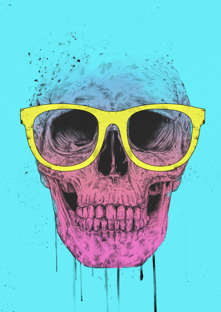 Vibrant Skull Glasses | Poster