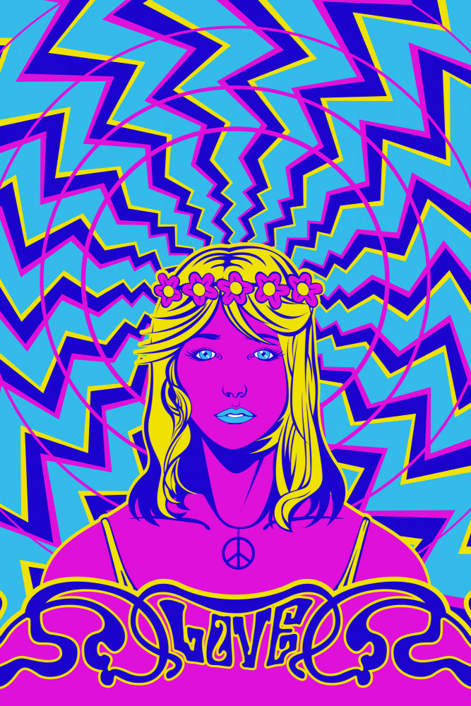 Psychedelic Love Girl | Canvas