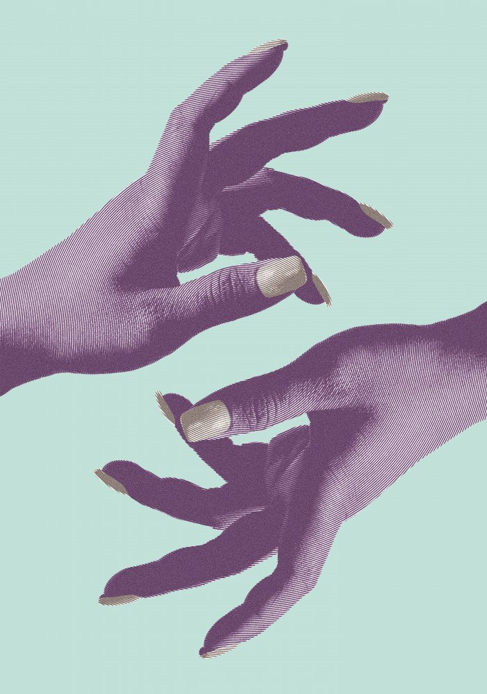 Purple Hands Connection | Canvas