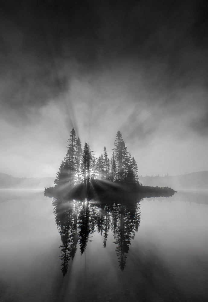 Misty Island Sunrays | Poster