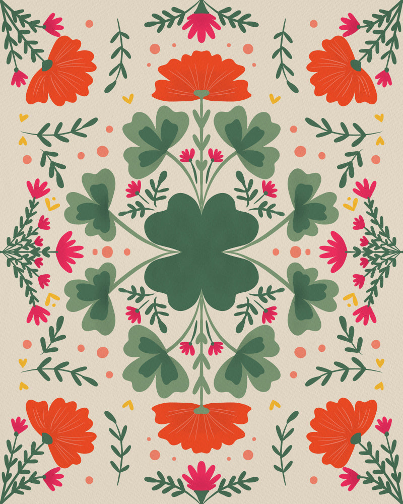 Vibrant Folk Floral | Canvas