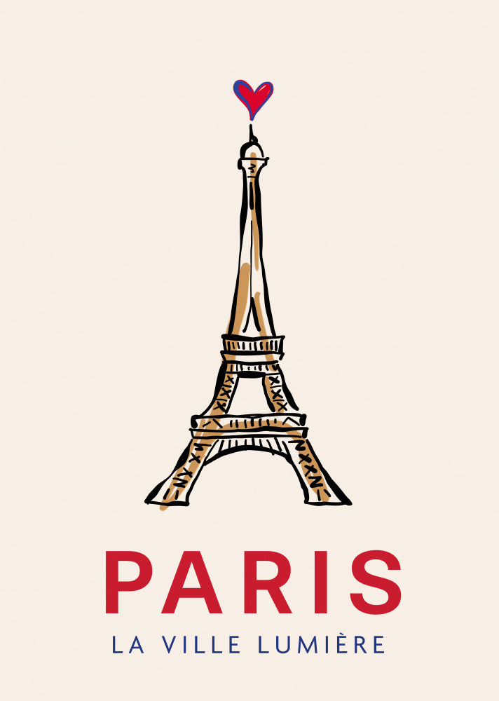 Paris Eiffel Heart | Canvas