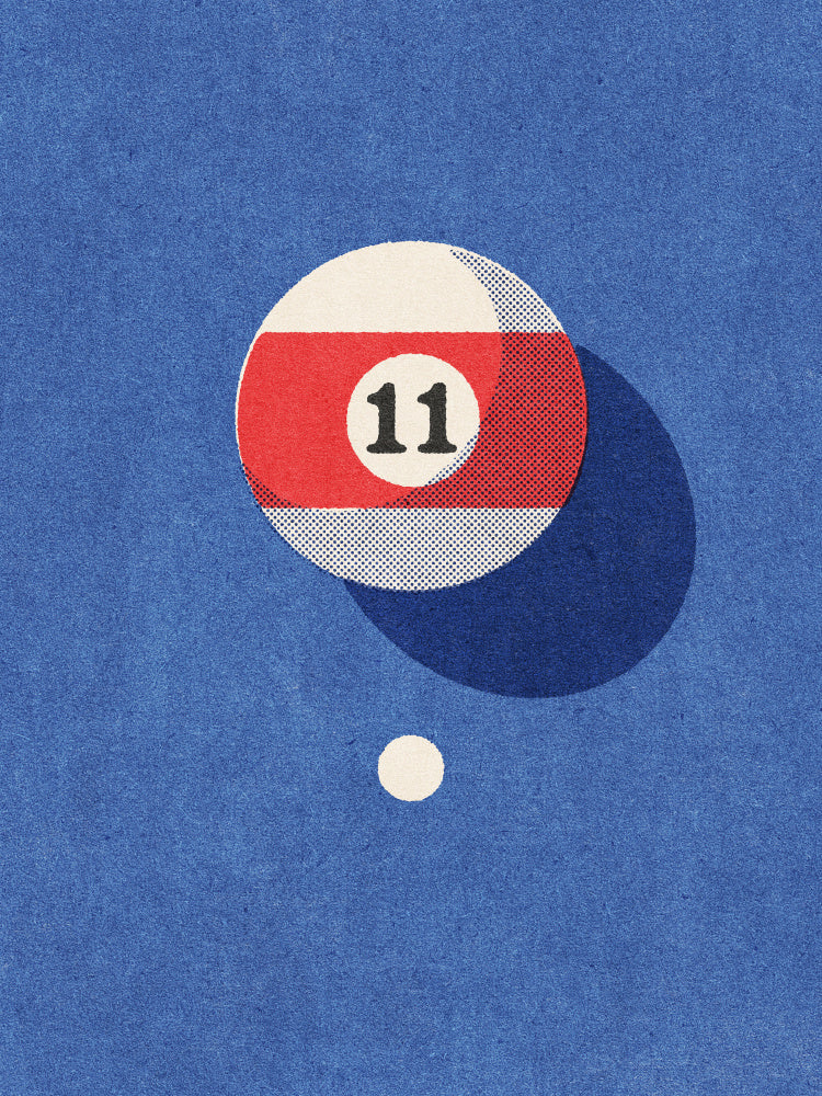 Eleven Striped Pool Ball | Canvas