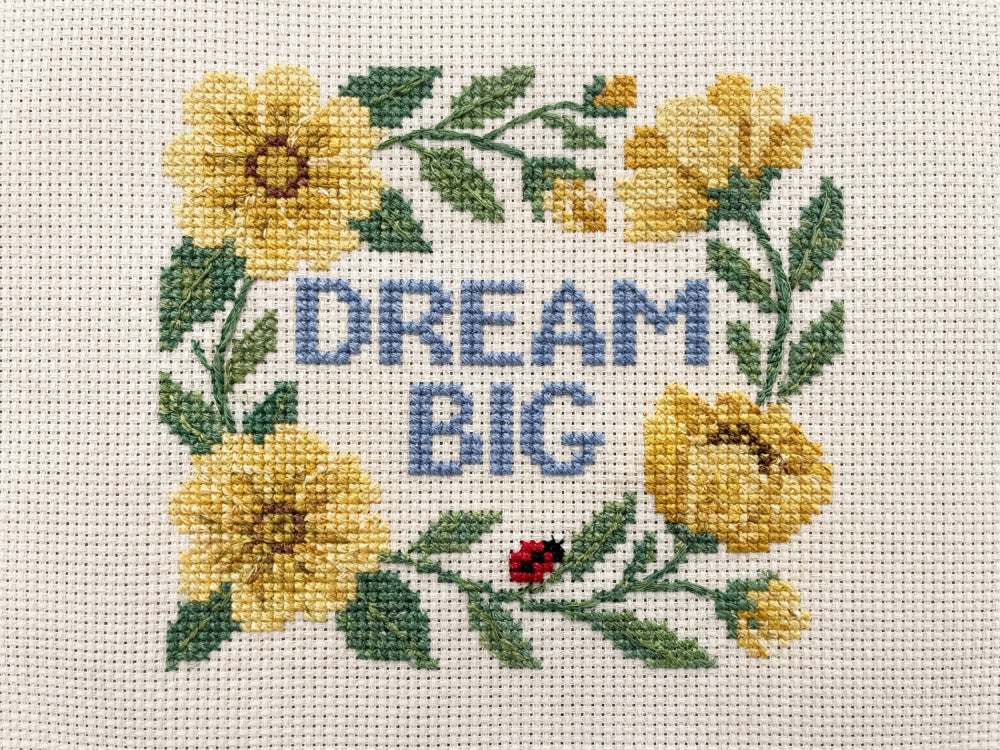 Dream Big Floral Wreath | Canvas