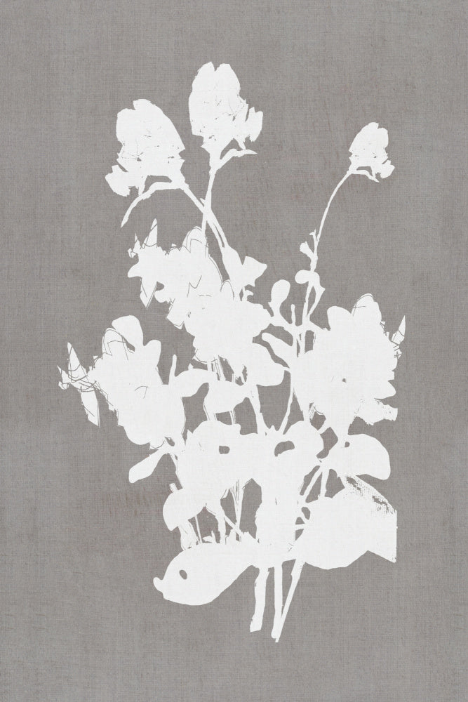 White Floral Silhouette | Canvas