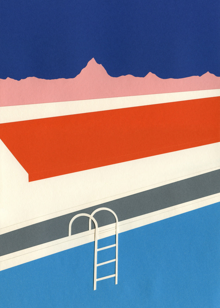 Colorful Poolside Abstract | Poster