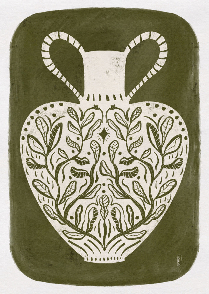 Botanical Folk Vase | Poster