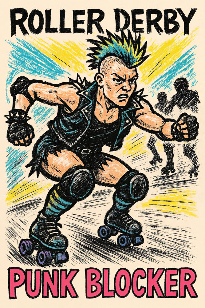 Roller Derby Punk Blocker | Canvas
