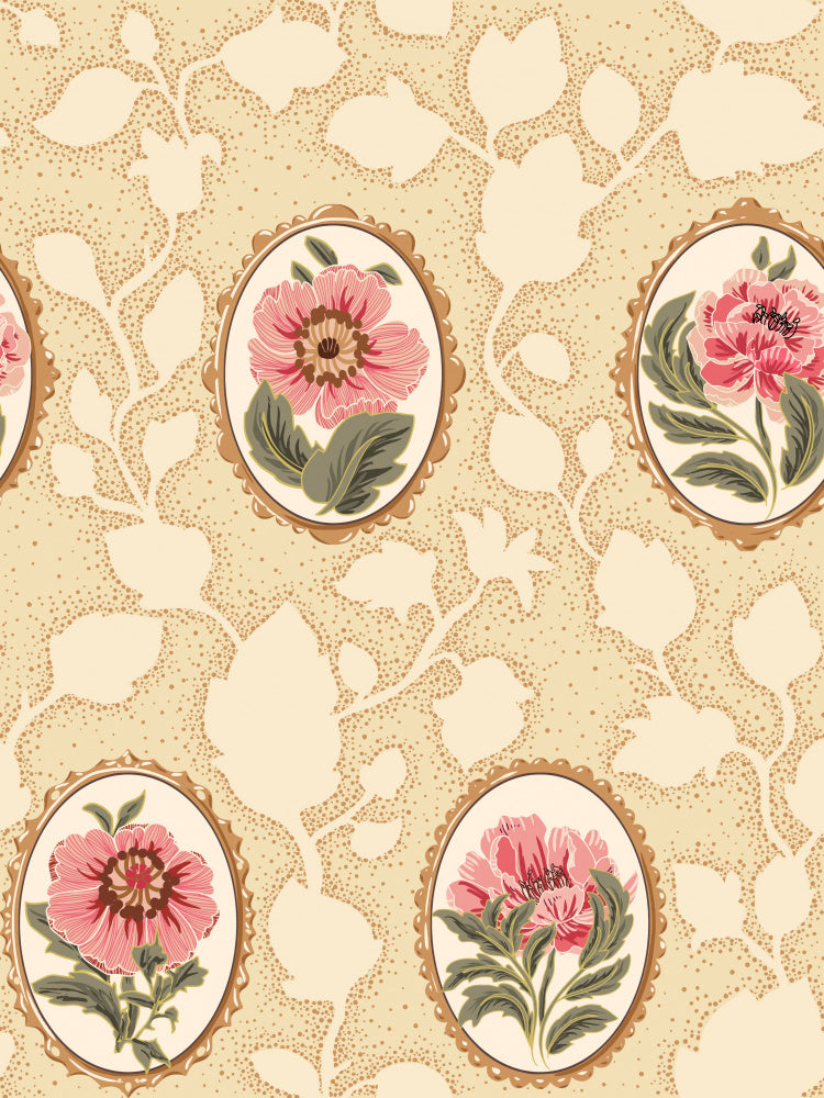 Vintage Floral Cameos | Canvas