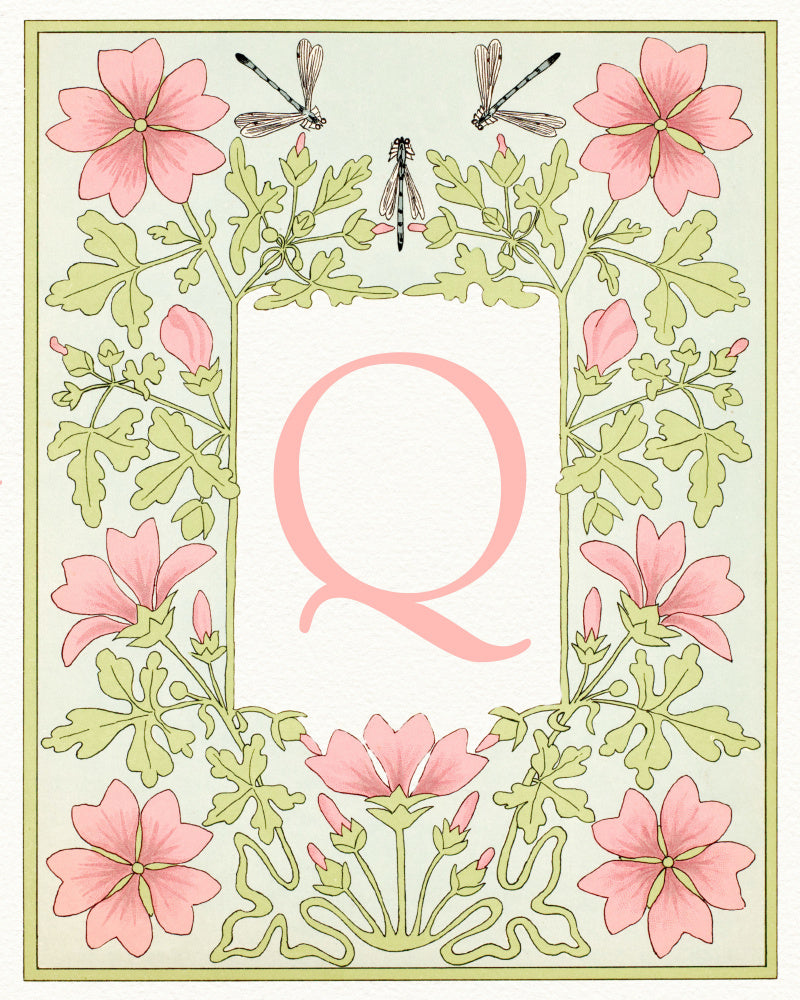 Botanical Letter Q | Poster