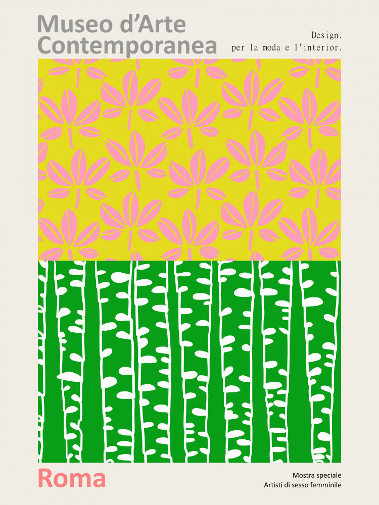 Pink Leaves Green Trees | Poster