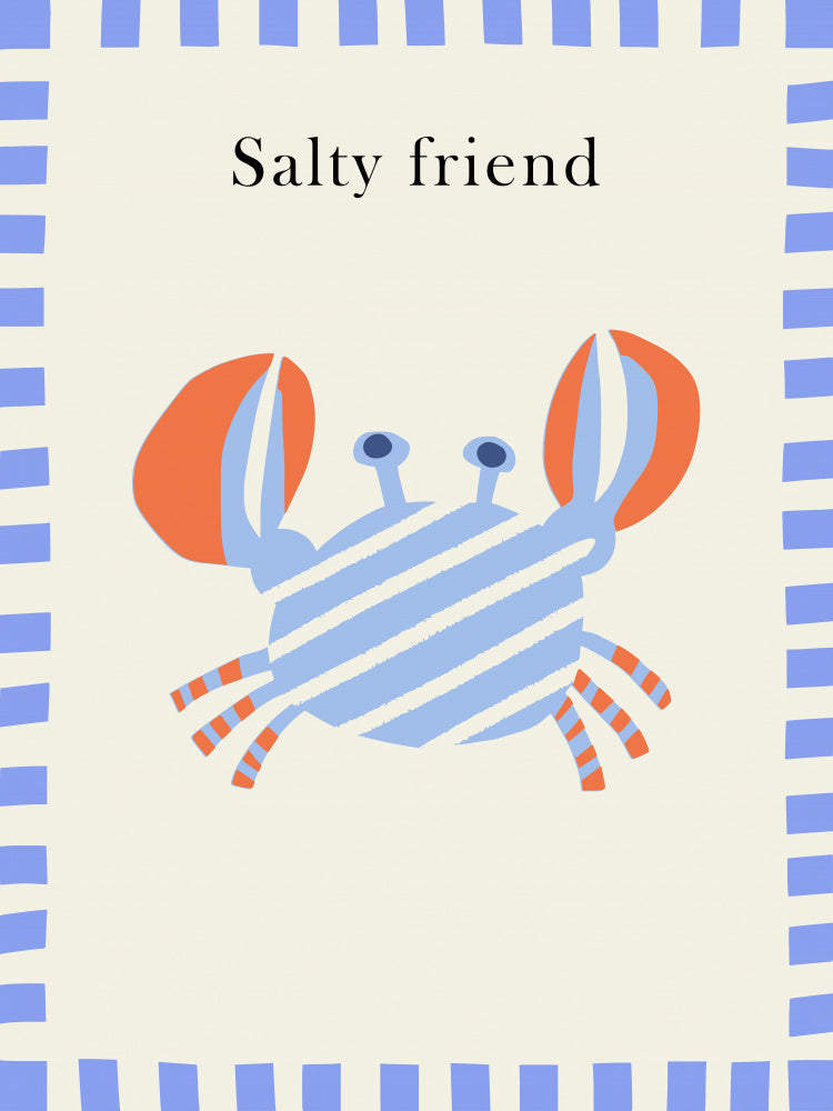 Salty Friend Crab | Canvas