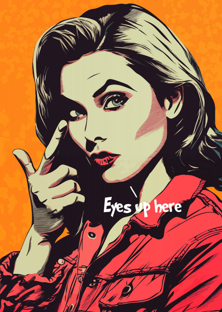 Pop Art Woman Pointing | Canvas