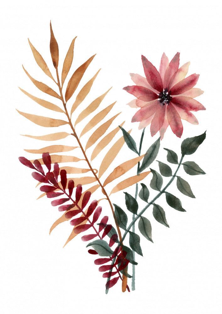 Autumn Watercolor Botanicals | Canvas