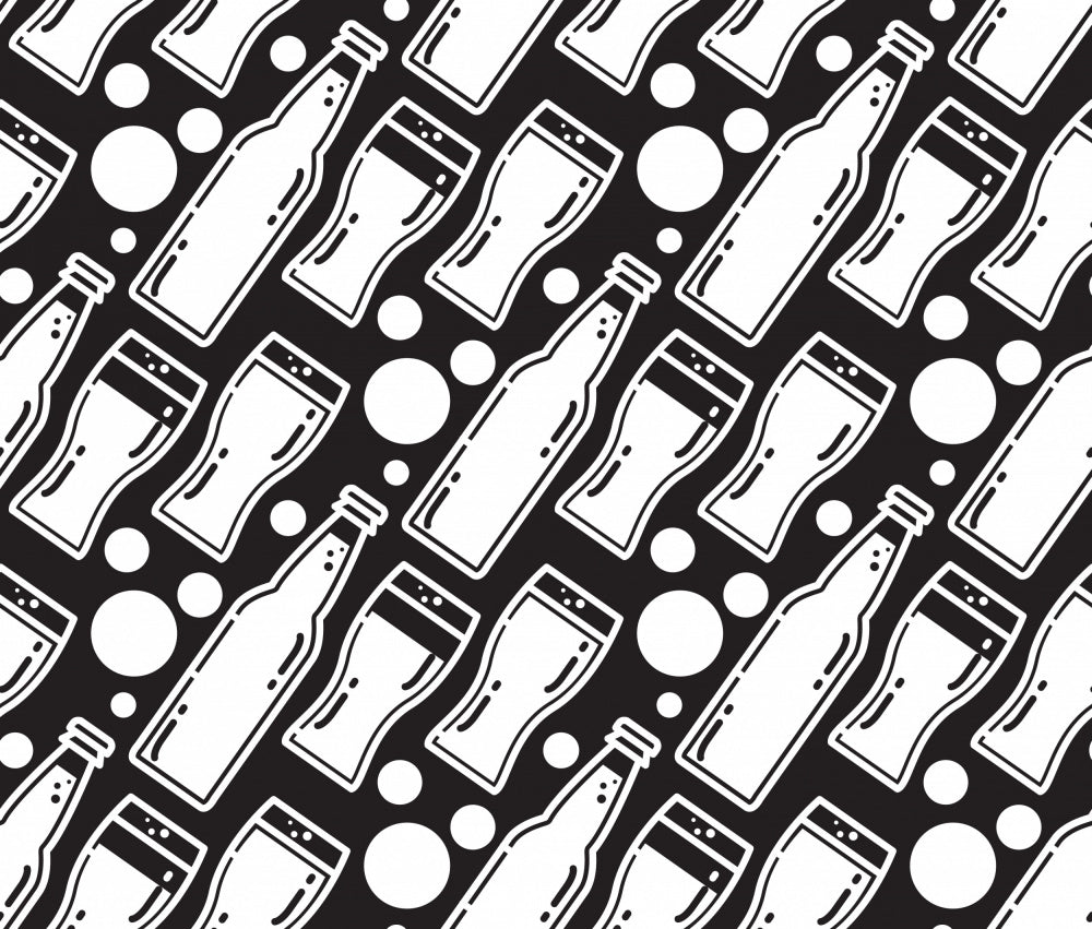 Beer Bottle Glass Pattern | Poster