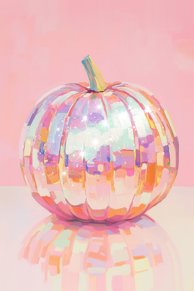 Iridescent Disco Pumpkin | Poster