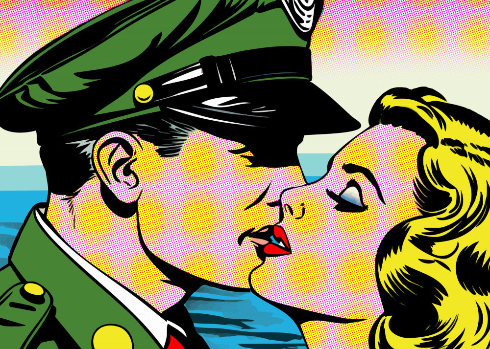 Pop Art Soldier Kiss | Poster