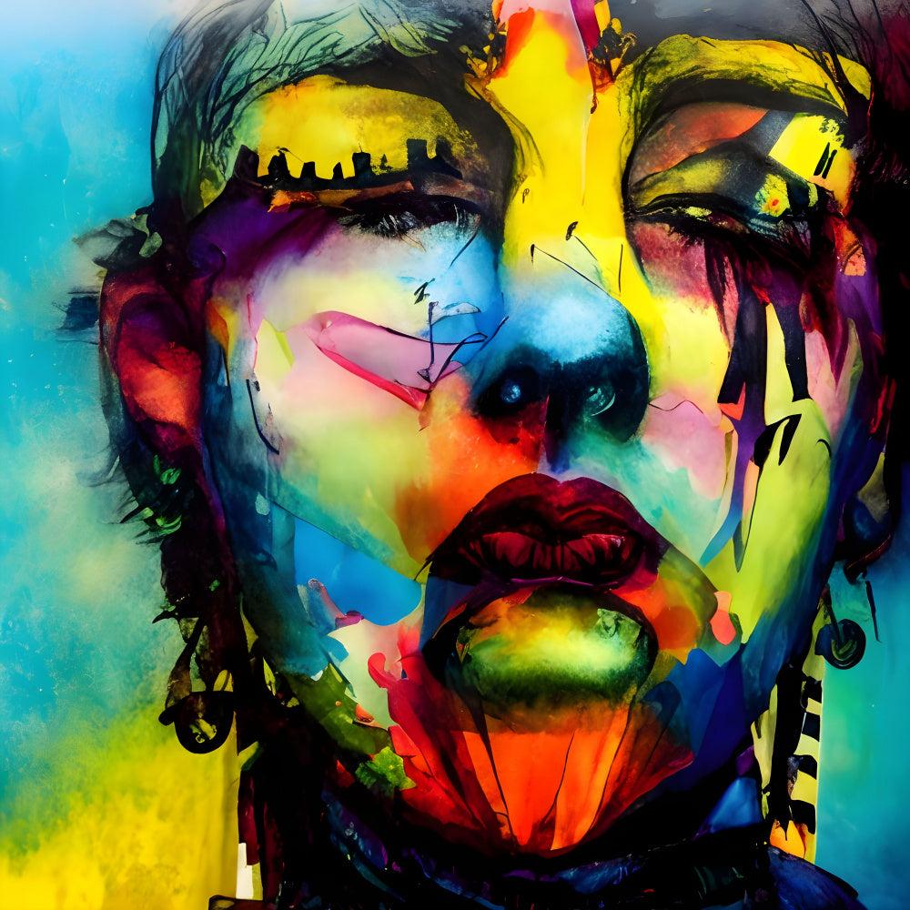 Vibrant Abstract Portrait | Canvas